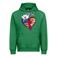 Emerald patriotic nurse love Urban Hoodie - BarkalooDesign
