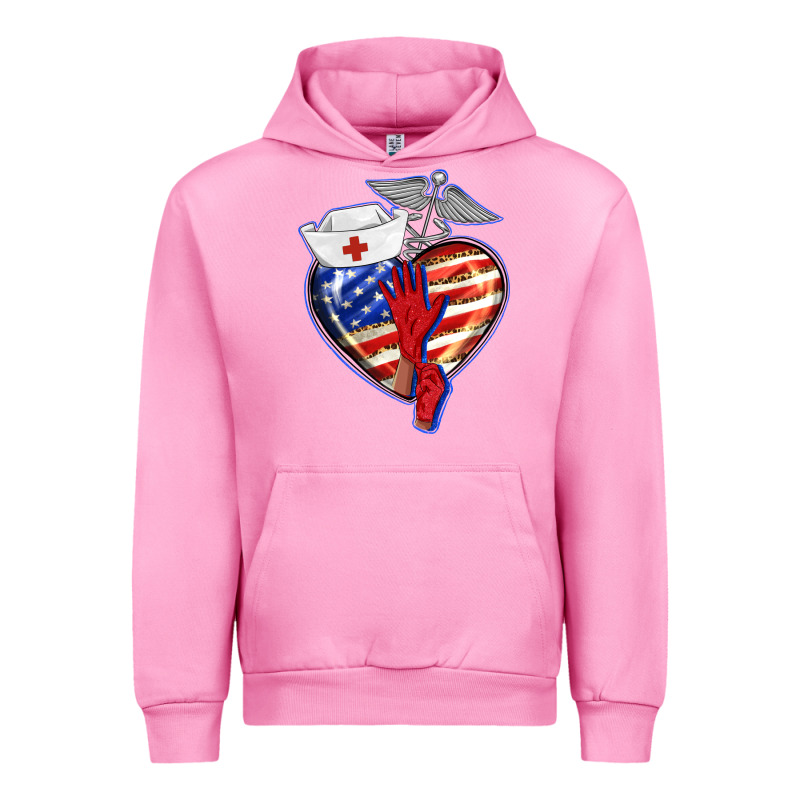 Patriotic Nurse Love Urban Hoodie by BarkalooDesign | Teevron