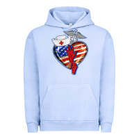 Pigment Grape Ice patriotic nurse love Urban Hoodie - BarkalooDesign