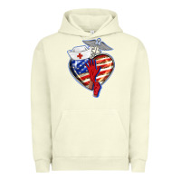 Pigment Pistachio patriotic nurse love Urban Hoodie - BarkalooDesign