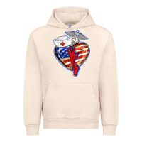 Sandshell patriotic nurse love Urban Hoodie - BarkalooDesign