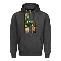 Charcoal Heather farm life alphabet lowercase letters h Zipper Hoodie - BundleAndBundleShop