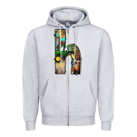 Heather Grey farm life alphabet lowercase letters h Zipper Hoodie - BundleAndBundleShop