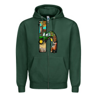 Sports Green farm life alphabet lowercase letters h Zipper Hoodie - BundleAndBundleShop