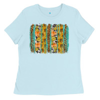 Fall Sunflower Brushstroke Ladies Tee | Teevron