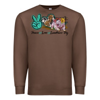 Chestnut Peace Love Landrace Pig Premium Sweatshirt - LillyAllenDesigns