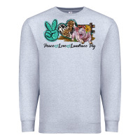 Heather Grey Peace Love Landrace Pig Premium Sweatshirt - LillyAllenDesigns