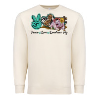 Sandshell Peace Love Landrace Pig Premium Sweatshirt - LillyAllenDesigns