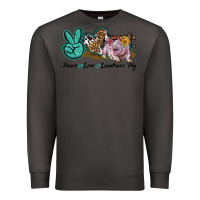 Smoke Peace Love Landrace Pig Premium Sweatshirt - LillyAllenDesigns