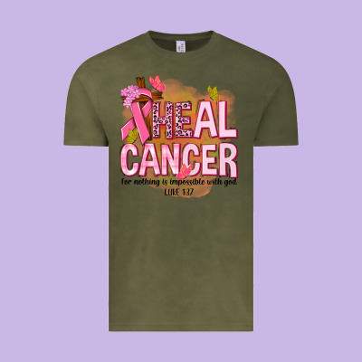 Heal Cancer For Nothing Is Impossible With God Vintage Tee Designed By Nancycooperartshop