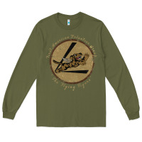 Army Green flying tigers squadron wwii leather patch design Long Sleeve Tee - tuanDangUi