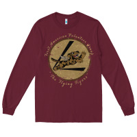 Burgundy flying tigers squadron wwii leather patch design Long Sleeve Tee - tuanDangUi