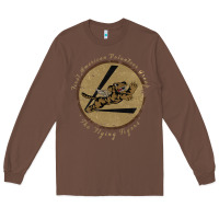 Flying Tigers Squadron Wwii Leather Patch Design Long Sleeve Tee | Teevron