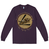 Plum flying tigers squadron wwii leather patch design Long Sleeve Tee - tuanDangUi