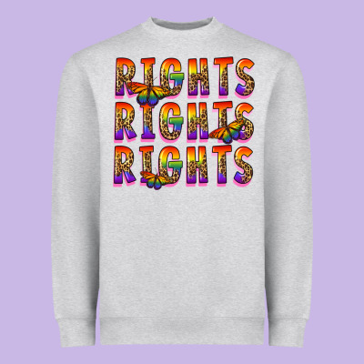 Rights Rights Rights Pride Heavyweight Sweatshirt Designed By Fadigitalartstudio