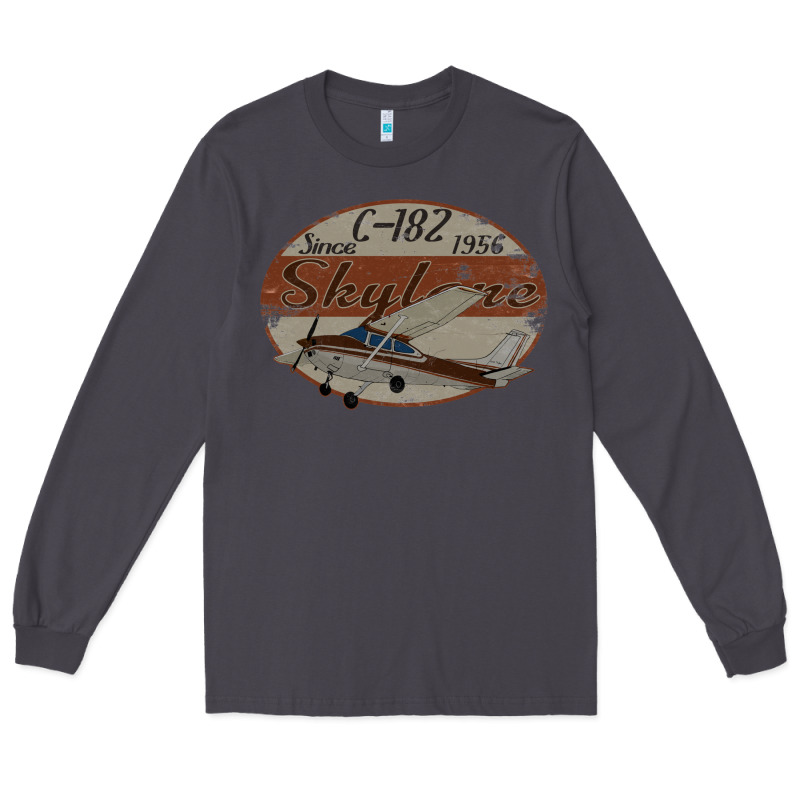 Cessna 182 Skylane Since 1956 Retro Vintage Airplane Design Long Sleeve Tee by tuanDangUi | Teevron