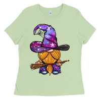 Matcha witch gnome with broom Ladies Tee - BundleAndBundleShop