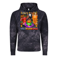 Cloud Black Happy Hallothanksmas coffee cups Vintage Hoodie - texasbilliewilder