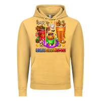 Vintage Mustard Happy Hallothanksmas coffee cups Vintage Hoodie - texasbilliewilder