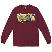 Burgundy nola cake mardi gras Long Sleeve Tee - CowGirlArtShop