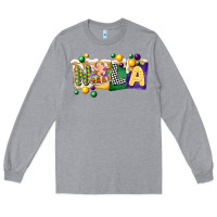 Heather Grey nola cake mardi gras Long Sleeve Tee - CowGirlArtShop