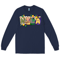 Navy nola cake mardi gras Long Sleeve Tee - CowGirlArtShop