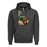 Charcoal Heather farm life alphabet lowercase letters b Zipper Hoodie - BundleAndBundleShop