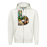 Oatmeal Heather farm life alphabet lowercase letters b Zipper Hoodie - BundleAndBundleShop