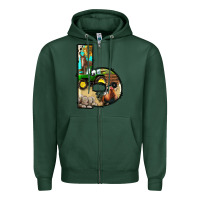 Sports Green farm life alphabet lowercase letters b Zipper Hoodie - BundleAndBundleShop