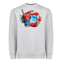 Red White And Blue Slushy Cocktail Heavyweight Sweatshirt | Teevron
