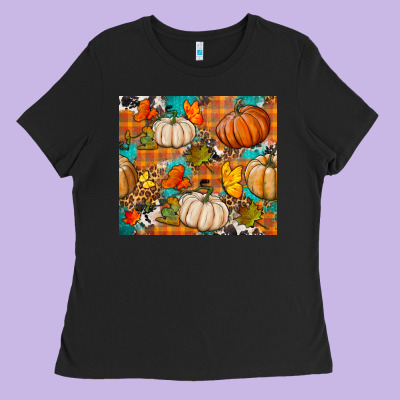Fall Pumpkin Tumbler Ladies Tee Designed By Bundleandbundleshop