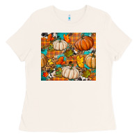 Bone fall pumpkin tumbler Ladies Tee - BundleAndBundleShop