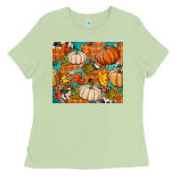 Matcha fall pumpkin tumbler Ladies Tee - BundleAndBundleShop