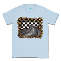 Dusty Blue leopard racing  background Classic Tee - RanaPortraitStore