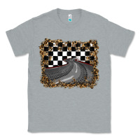 Heather Grey leopard racing  background Classic Tee - RanaPortraitStore