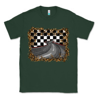 Sports Green leopard racing  background Classic Tee - RanaPortraitStore