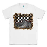 White leopard racing  background Classic Tee - RanaPortraitStore