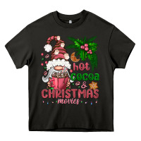Asphalt Pink Christmas hot cocoa and christmas movies Heavy Core Tee - NancyCooperArtShop