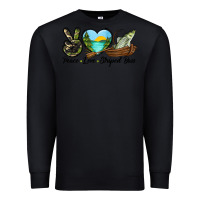 Black Camouflage Peace Love Striped Bass Premium Sweatshirt - LillyAllenDesigns