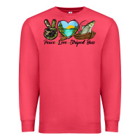 Cardinal Camouflage Peace Love Striped Bass Premium Sweatshirt - LillyAllenDesigns