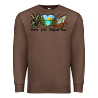 Chestnut Camouflage Peace Love Striped Bass Premium Sweatshirt - LillyAllenDesigns