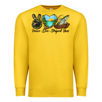 Lemon Camouflage Peace Love Striped Bass Premium Sweatshirt - LillyAllenDesigns