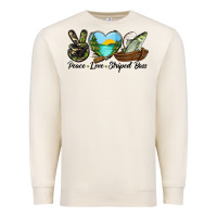 Sandshell Camouflage Peace Love Striped Bass Premium Sweatshirt - LillyAllenDesigns