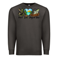 Smoke Camouflage Peace Love Striped Bass Premium Sweatshirt - LillyAllenDesigns