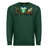 Sports Green Camouflage Peace Love Striped Bass Premium Sweatshirt - LillyAllenDesigns