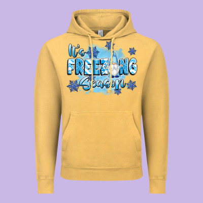 It's Freezing Season Vintage Hoodie Designed By Texasbilliewilder