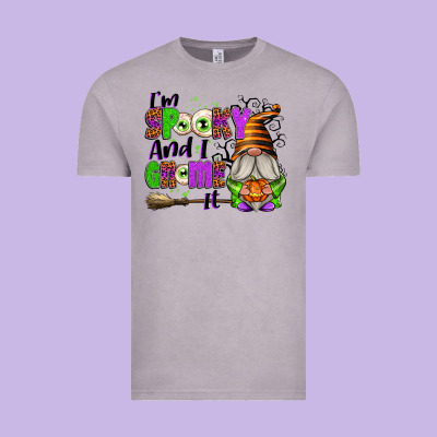 I'm Spooky And I Gnome It Vintage Tee Designed By Texasbilliewilder