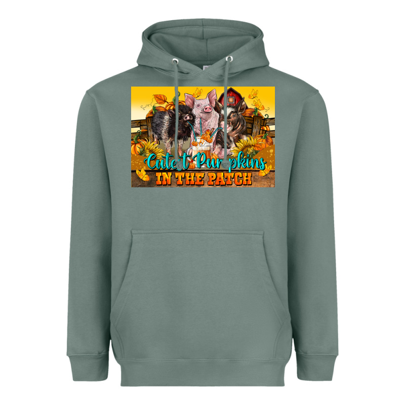Cutest Pumpkin In The Patch Pig Heavyweight Hoodie by LillyAllenDesigns | Teevron