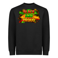 Black black and proud Heavyweight Sweatshirt - FaDigitalArtStudio