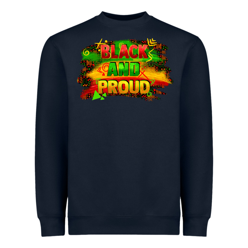 Black And Proud Heavyweight Sweatshirt by FaDigitalArtStudio | Teevron
